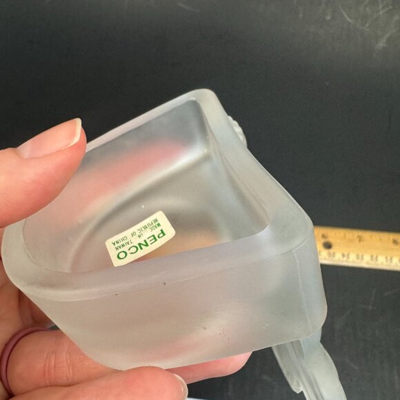 Vtg Penco Clear Frosted Glass Angel Cherub Tea‎ Light Small Candle Holder Figure - Picture 9 of 11